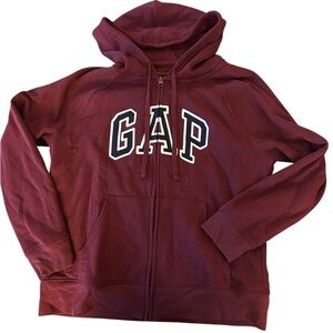 GAP Burgundy Zip Sweatshirt
